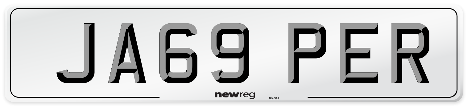 JA69 PER Number Plate from New Reg
